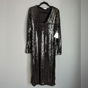 NWT Good American women's black sequin dress. Size 4. Women's XL dress.